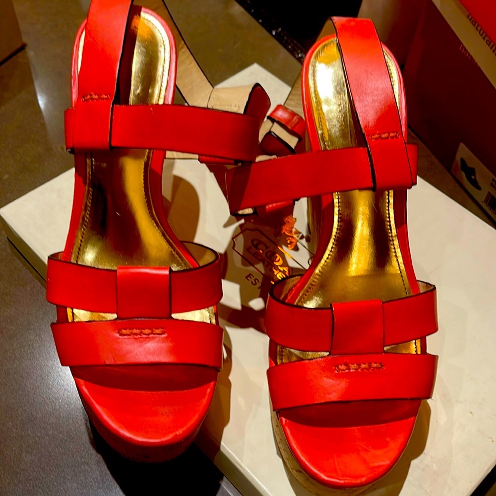 COACH WEDGE SANDALS
